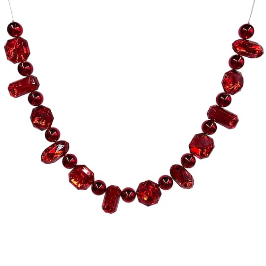 Vickerman 6Ft Jewel Garland in Red | 6 ft | Michaels®
